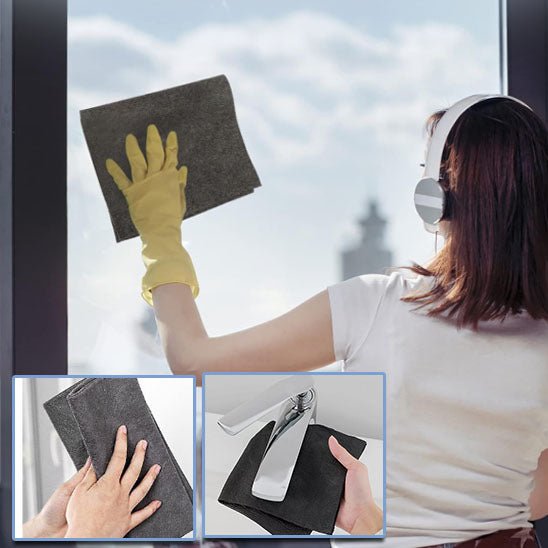 Chiffon-microfibre-passe-sur-une-vitre-et-sur-un-robinet