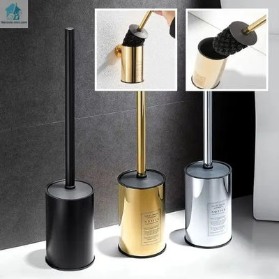 Brosse WC-noir-argent-or