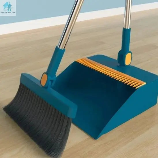 Balai brosse avec pelle parquet
