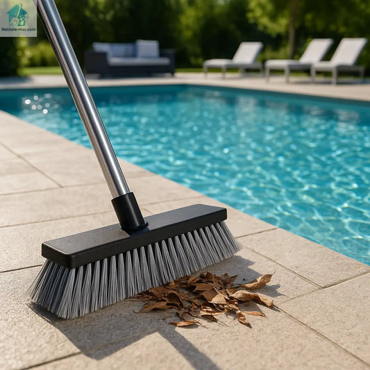 Balai extérieur poils durs piscine