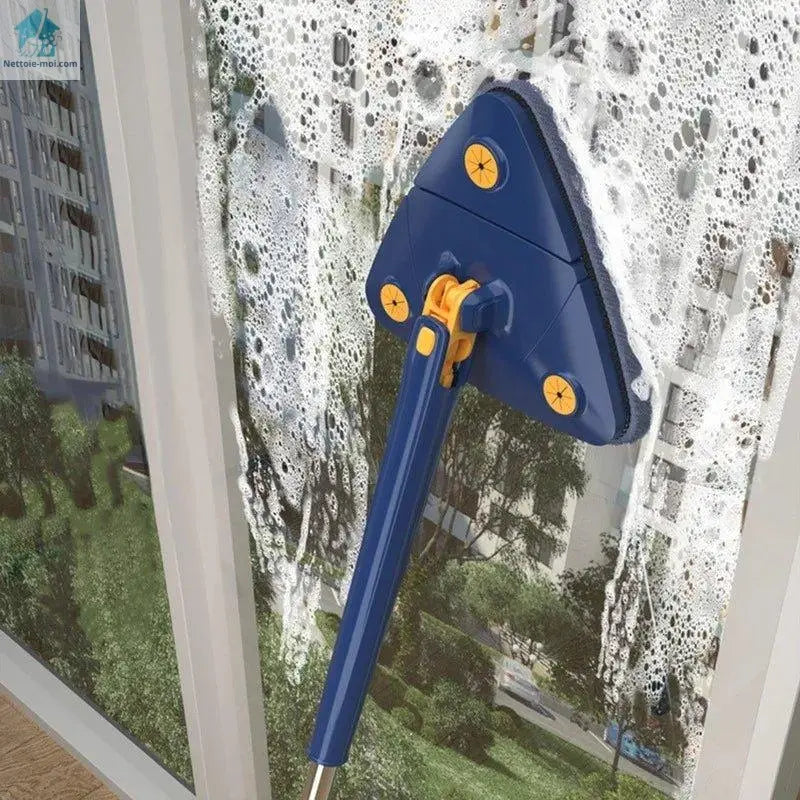 Balai telescopique - triangle rotatif à 360°™ - Nettoie-moi.com