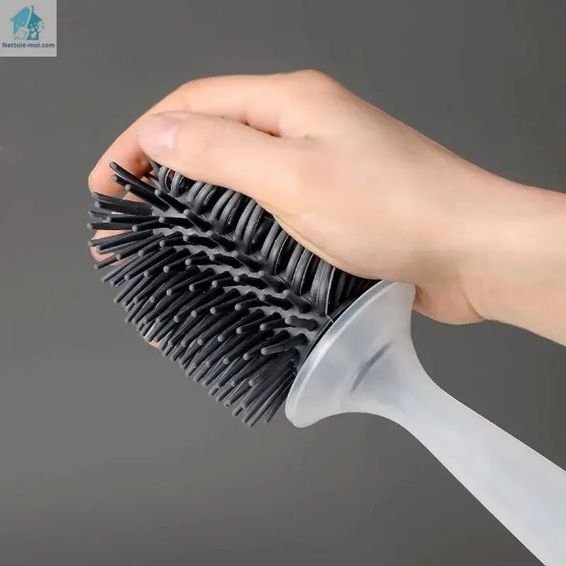 Brosse WC Silicone Réservoir poilu