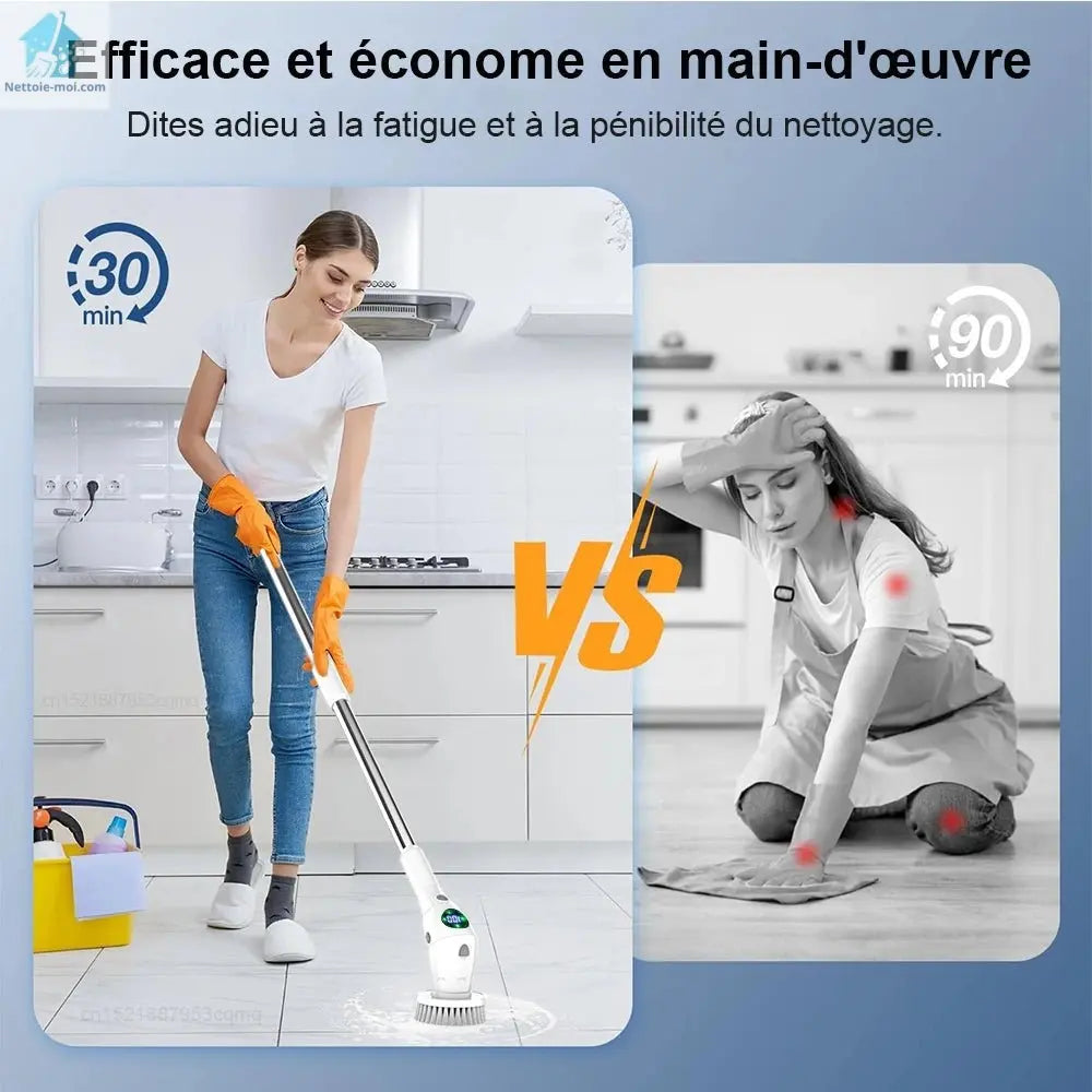 Brosse de nettoyage électrique sol