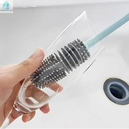 Brosse magique verre champagne