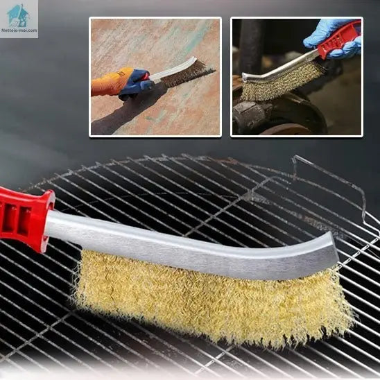 Brosse métallique grille viande