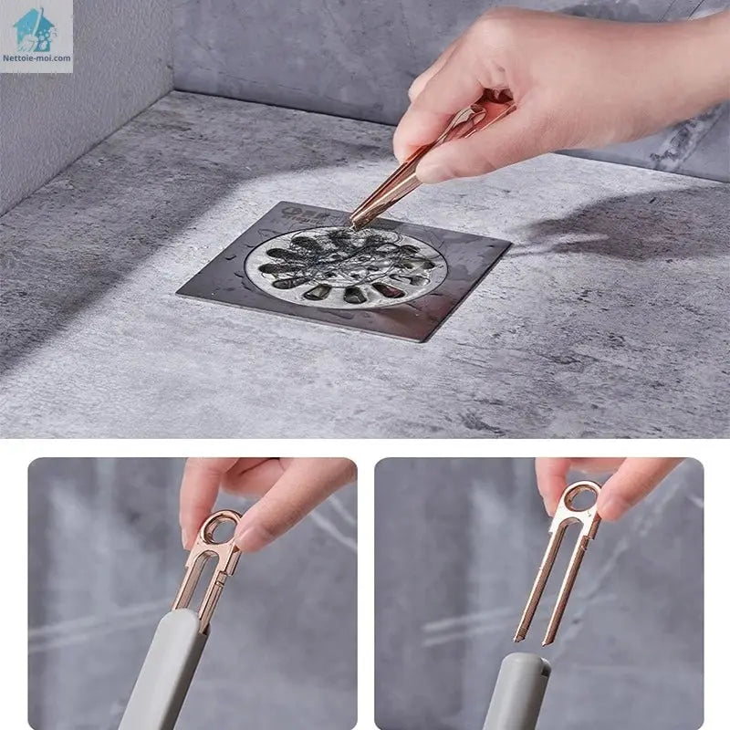 Brosse pour WC 2 en 1 poil