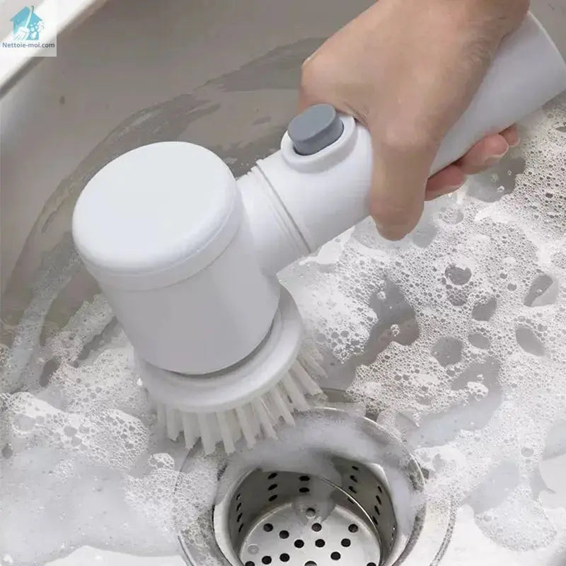 Brosse rotative nettoyage - blanc