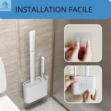 Brosse toilette silicone installation facile