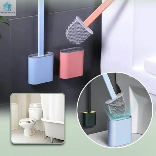 Brosse toilette silicone - plate