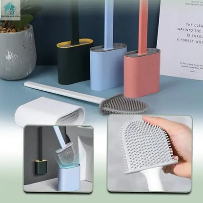 Brosse toilette silicone plate trois couleurs