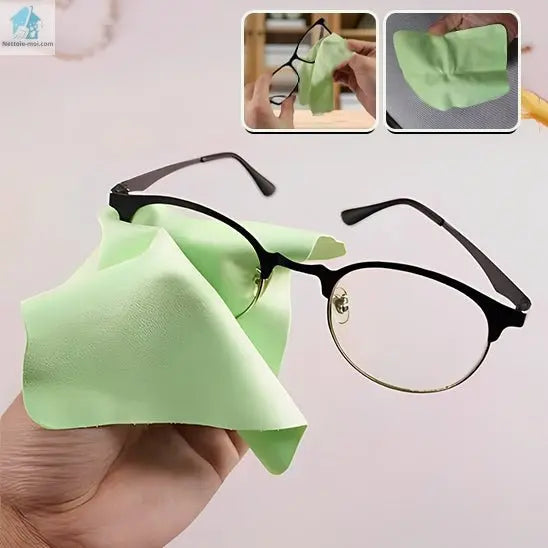 Chiffon en microfibre vert Lunettes
