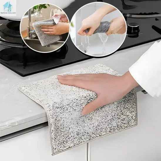 Chiffon en microfibre dessus plaque