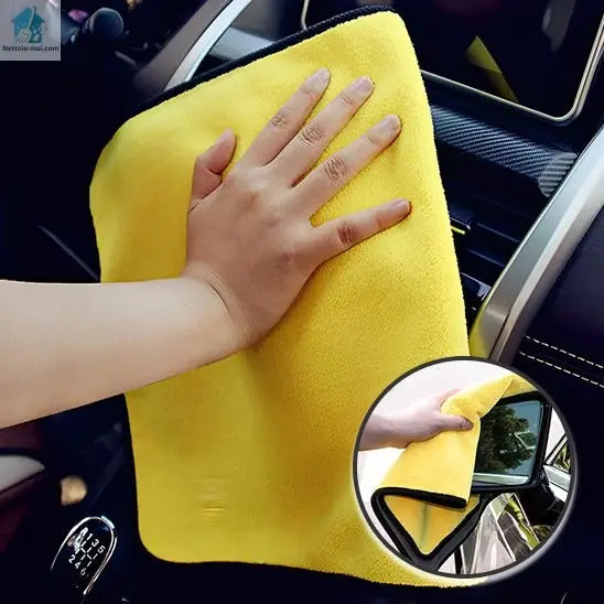 Chiffon en microfibre pour voiture jaune