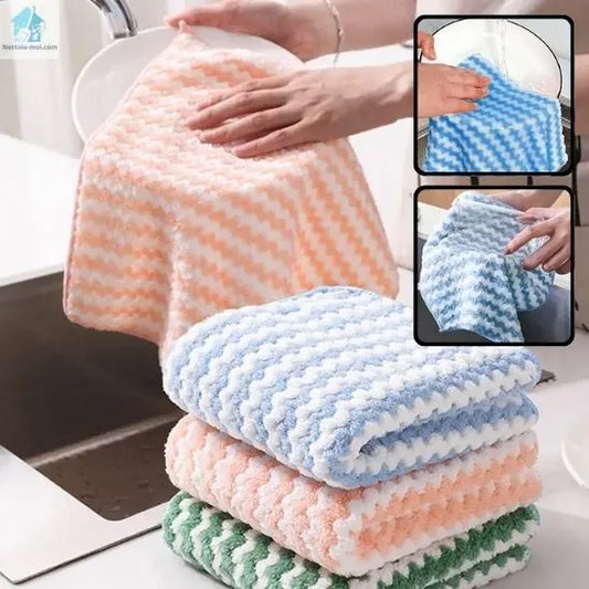 Chiffon microfibre quatre couleurs