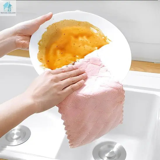 Chiffon microfibre rose assiette