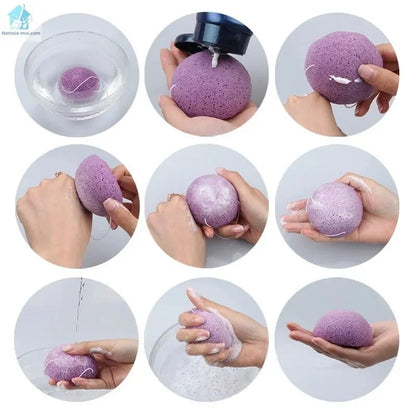 Éponge en konjac multiusage