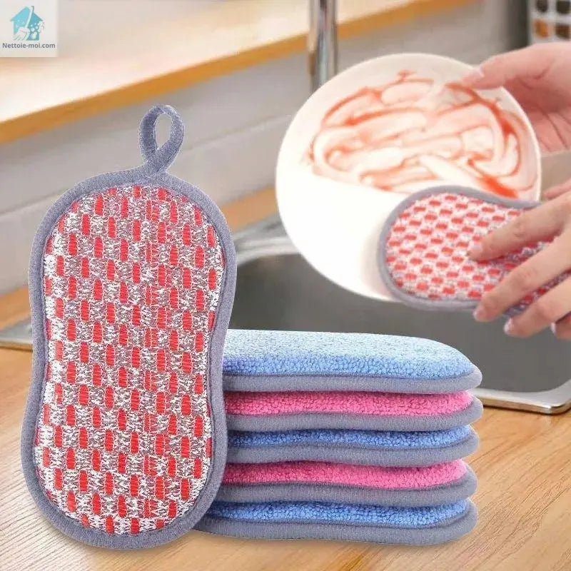 Éponge lavable rose bleu