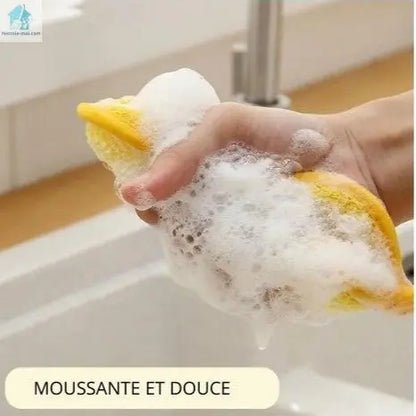 Éponge lavable mousse jaune