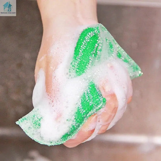 Éponge réutilisable vert mousse