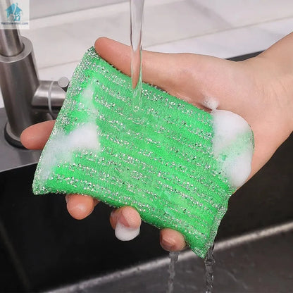 Éponge réutilisable verte eau