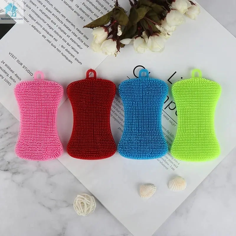 Éponges lavables quatre couleurs