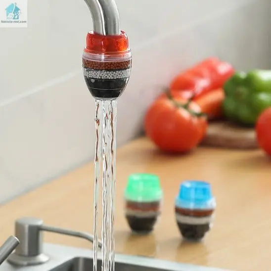 Filtre à eau robinet rond rouge