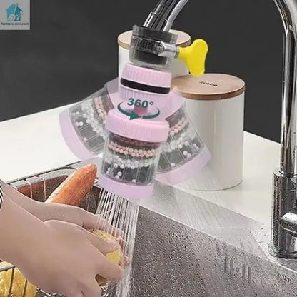 Filtre à eau robinet 360° rose