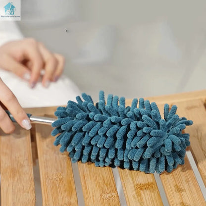 Plumeau poussière bleu roy