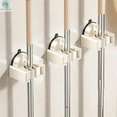 Porte balai mural blanc