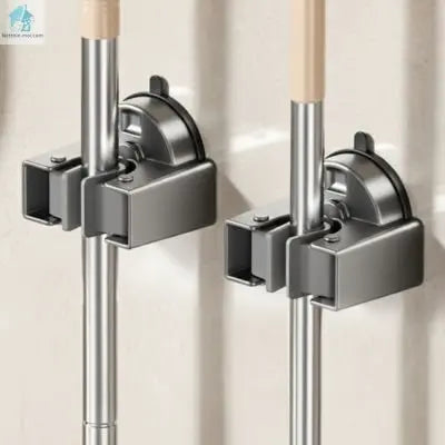 Porte balai mural gris2