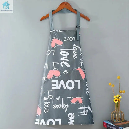 Tablier de cuisine gris love