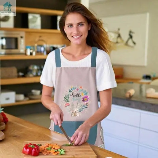 Tablier de cuisine femme fond rose