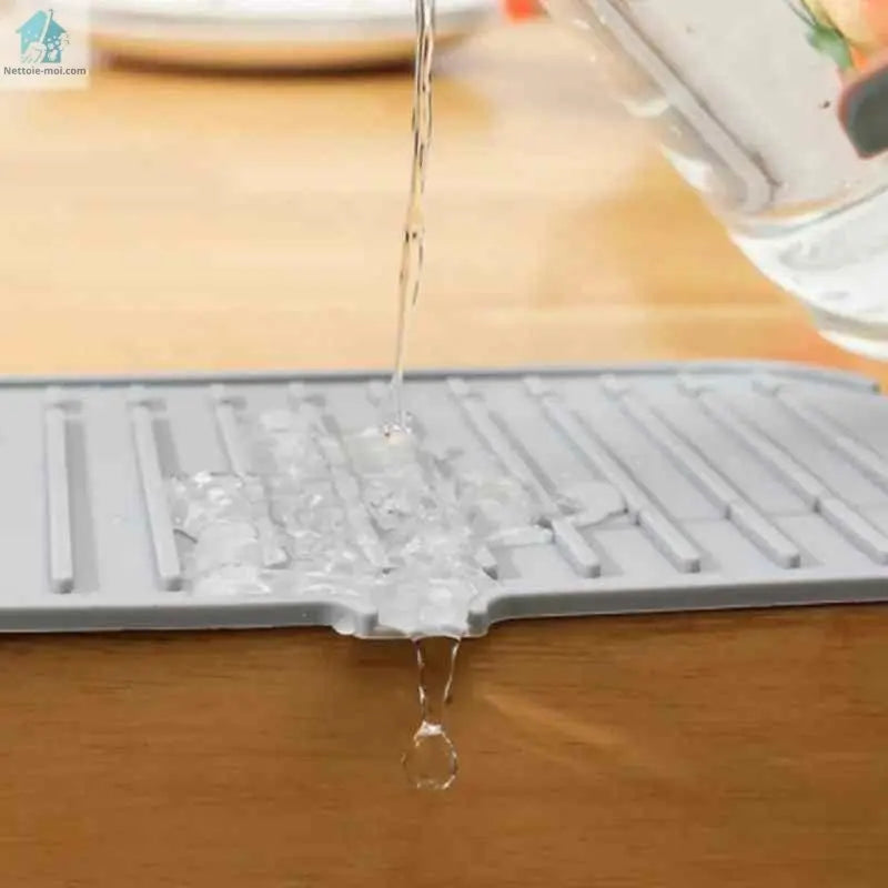 tapis absorbant gris eau