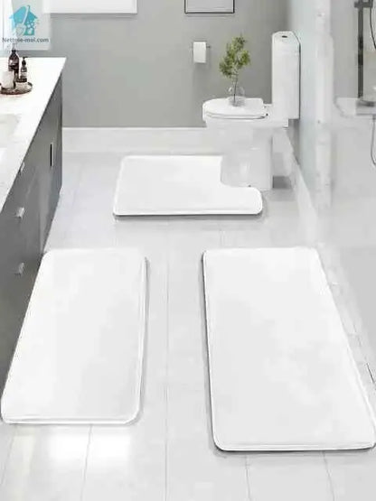 Tapis de bain antidérapant blanc par3