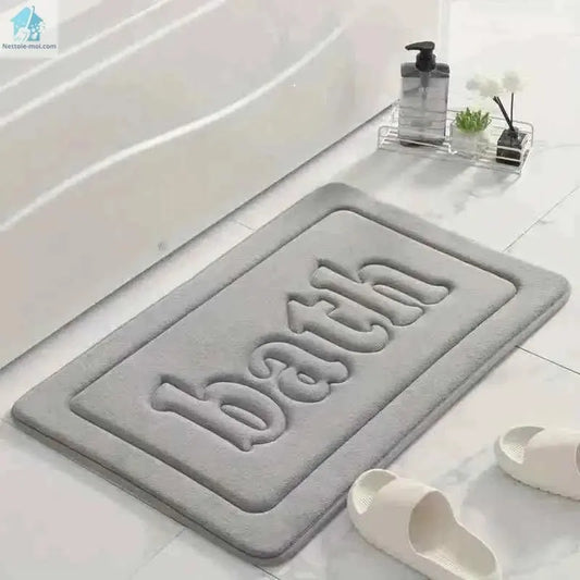 Tapis de douche antidérapant gris