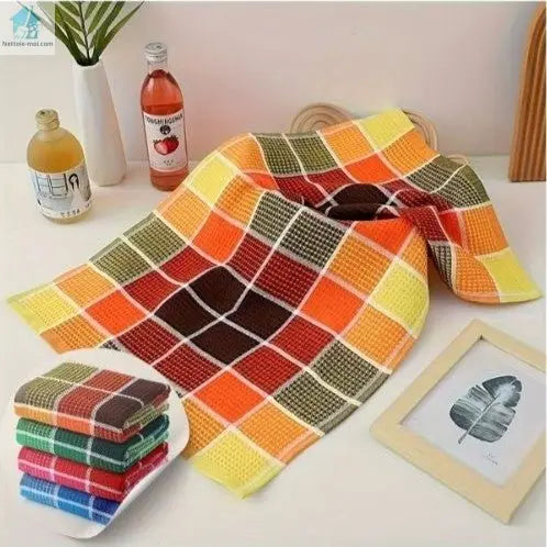 Torchon de cuisine multicolors orange