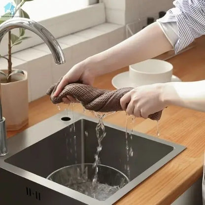 Torchons de cuisine marron eau