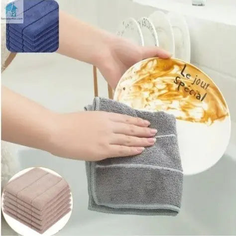 Torchons microfibre grise assiette