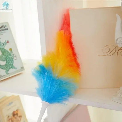 Plumeau poussiere arc en ciel colorée
