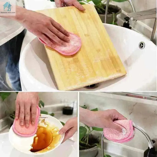 Éponge lavable planche assiette