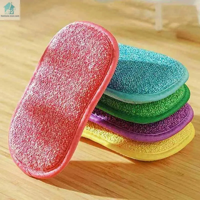 Éponge lavable cinq couleurs