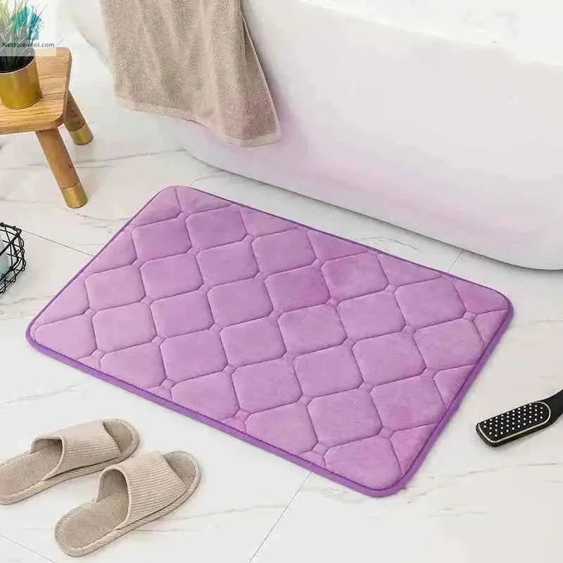 Tapis de douche antidérapant violet