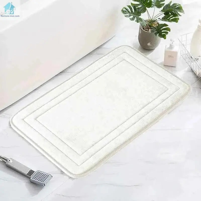Tapis de douche antidérapant blanc